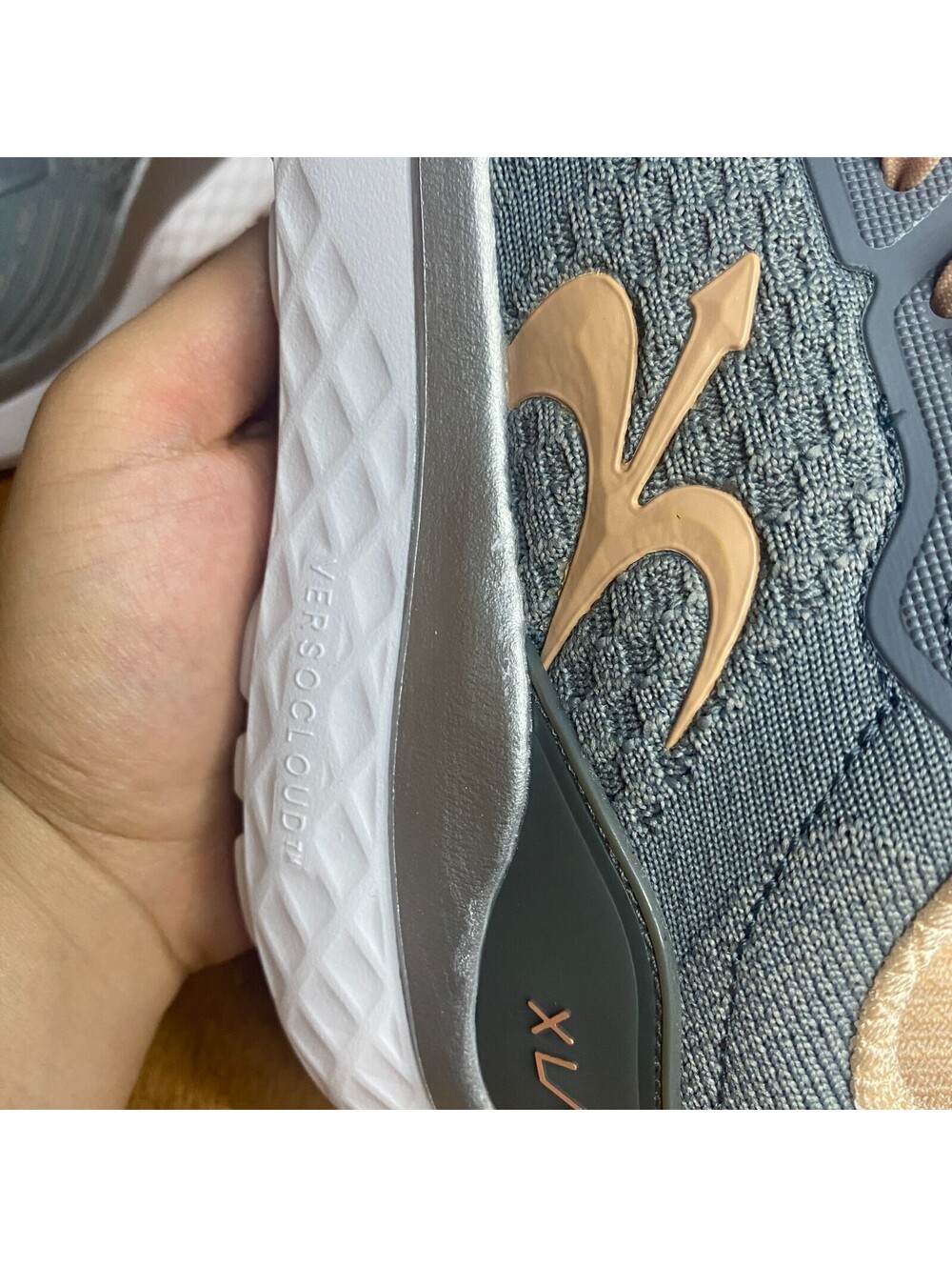 GDefy Gravity Defyer XLR8 Shoes Womens Size 8 Gray Peach Versocloud TB9034FGP-XW - Picture 10 of 15